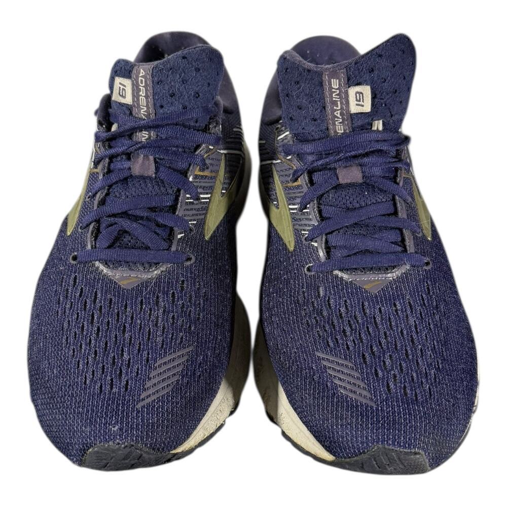 Brooks Adrenaline GTS 19 Men's Size 10.5 Running Sneakers Navy Gold - Picture 4 of 9